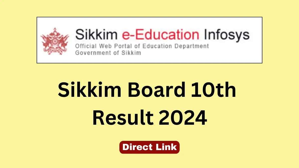 Sikkim Board 10th Result 2024 Link